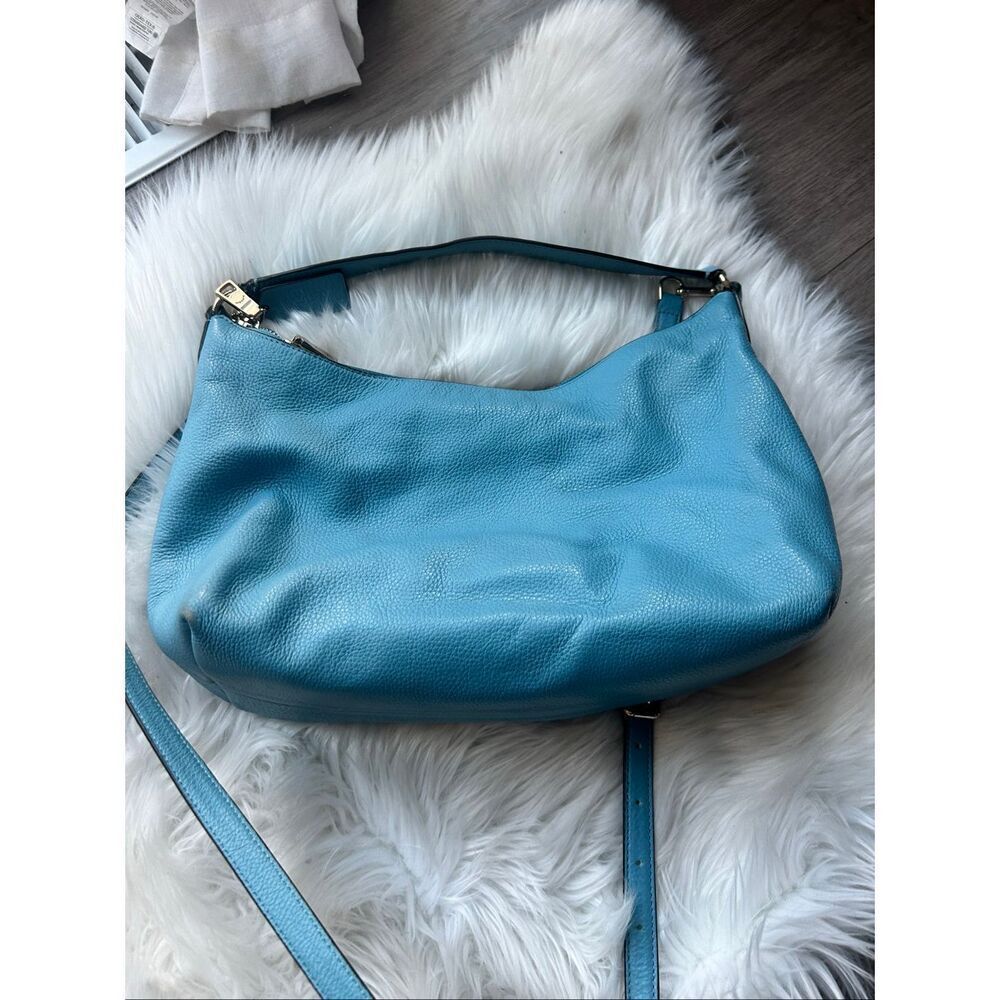 COACH EAST/WEST CELESTE CONVERTIBLE HOBO IN PEBBLE LEATHER F36628 SV/BLUE - Picture 3 of 11